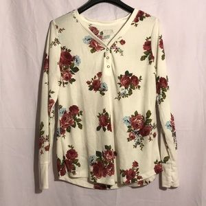 Time and Tru Floral Long Sleeve Tee